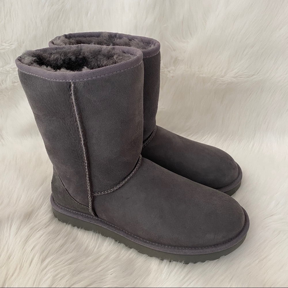 UGG Classic Short Boots Grey 6 - Picture 2 of 16